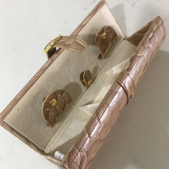 Mock Croc Travel Jewelry Case - Picture 2 of 4